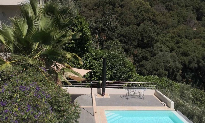 Furiani Apartamento | Modern studio with magnificent sea view in a quiet, leafy setting