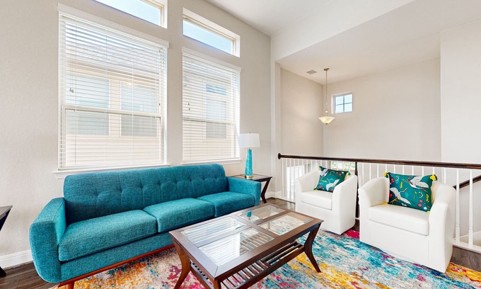 North San Antonio - SAT Casa | Modern townhome with enclosed yard, private balcony, & W/D - near local park
