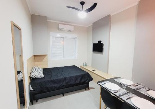 Ponta da Praia Apartamento | Moderno kitnet frente mar - Ponta da Praia, Santos
