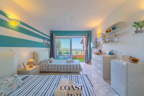 Portisco Apartamento | Monolocale con vista mare e doccia idromassaggio