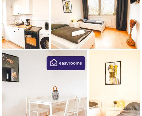 Hustadt Apartamento | Monteurwohnung mit Balkon und Wohnzimmer