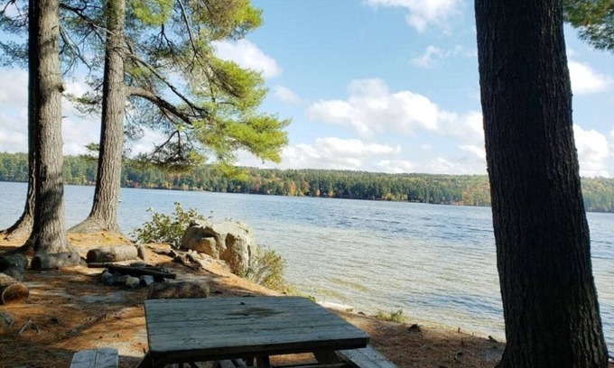 Bridgton Casa | Frente al lago en Moose Pond, playa privada en la base de Mt agradable