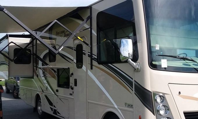 Hummelstown Casa | Motor coach, at Hershey camping resort.
