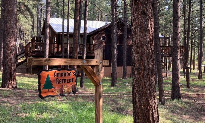 Angel Fire Cabina | Mountain retreat, nestled in the woods just a short drive from the ski resort.
