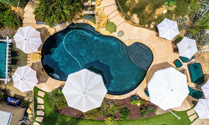 Meiners Oaks Casa | Mountain Retreat with Paradise Style "Pool, Spa & Waterfall" Views gated yard