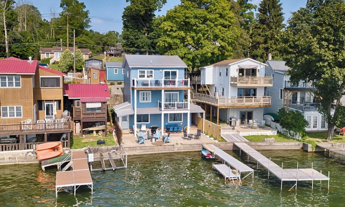Seneca Falls Casa | My Blue Heaven: Pet Friendly + Lakeside + Game Room!
