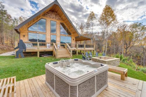 Andrews Casa | Nantahala Forest Cabin with Fire Pits and Hot Tub!