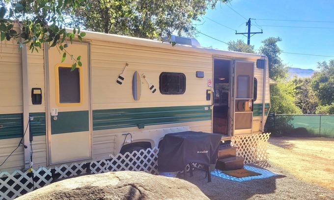 Wofford Heights Casa | Nature's Roost/ Vintage Camper with Outdoor Heated Shower and AC