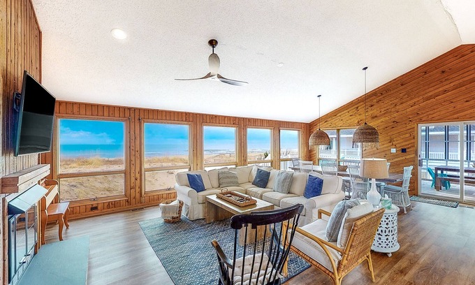 Sandbridge Casa | Nautical Dream, redecorated oceanfront home with incredible views and decks