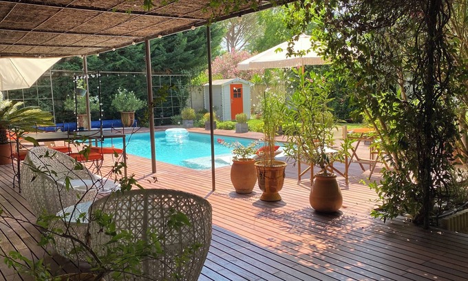 Vedene Casa | Casa de huéspedes con terraza y piscina privada cerca Avignon- Wifi