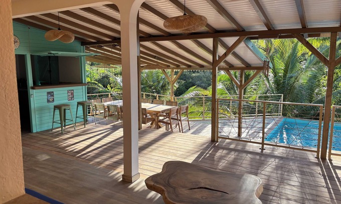 Bouillante Apartamento | Near Malendure New apartment with sea view and swimming pool