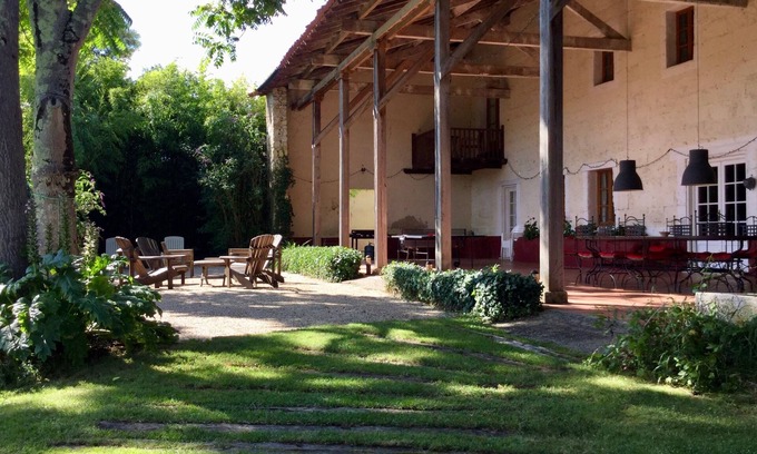 Coutras Otro | Granja grande de piedra/terraza/piscina privada climatizada/5 baños