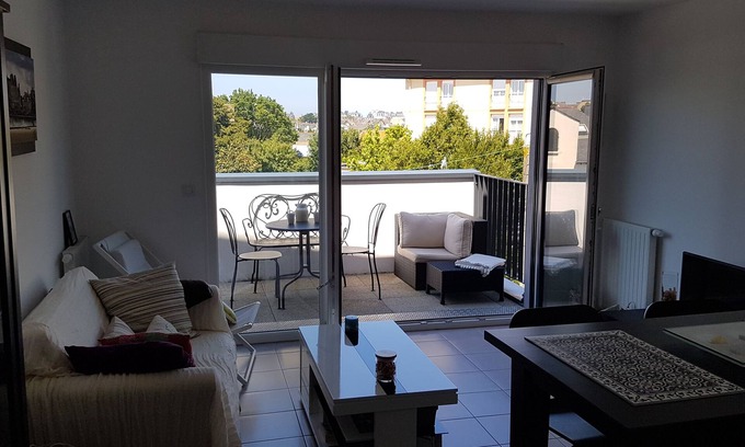 Rocabey - Alsace - Gare Apartamento | Near the beach of Le Sillon - Nice T2 classified 3* -STANDING -CALM -BALCON -All on foot