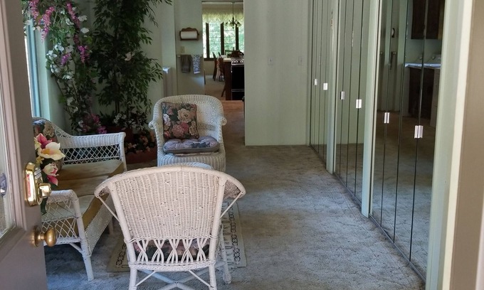 Hillsboro Casa | Nestled near woods and creek, this large home is near state parks and colleges..