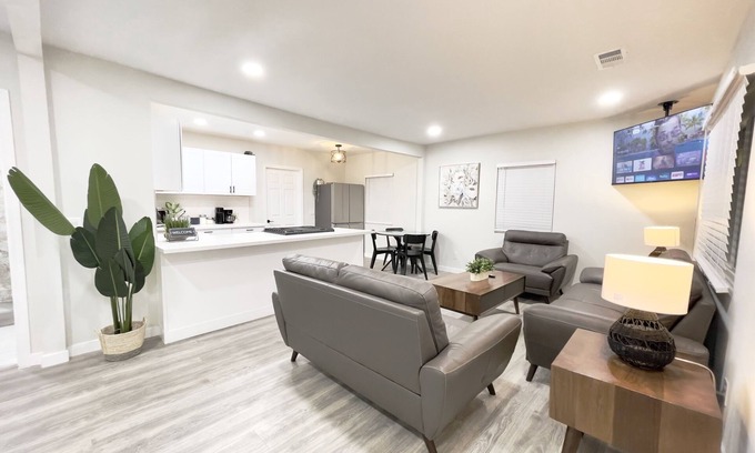 Lancaster Casa | New 3 BR, Gated Parking, Sleep 8, Walk to BLVD