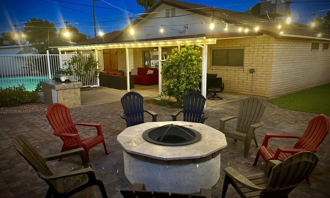 Mesa Casa | NEW 3 BR Home - Private pool & Backyard OASIS with BBQ Grill, Firepit, Turf
