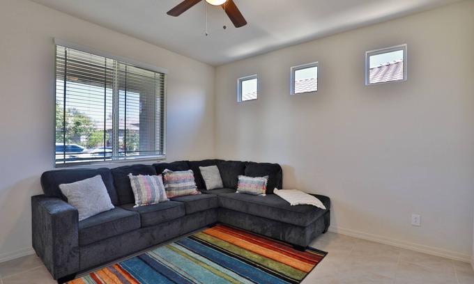 San Tan Valley Casa | New 4 BR home with garage, pool, play area, splash pads, fenced backyard