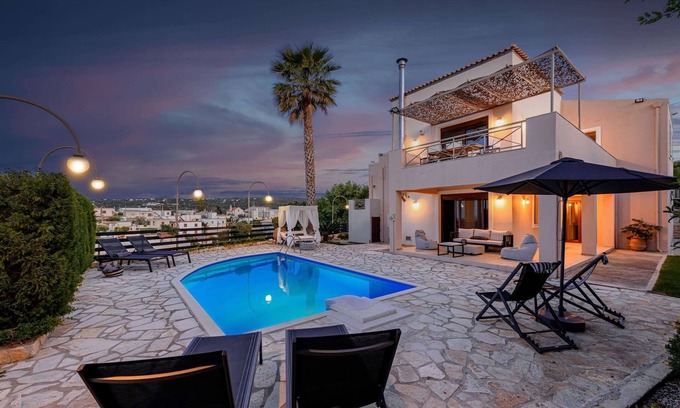 Gerani Villa | Villa a estrenar! ¡A 1 km de la playa, a 100 m del restaurante ya 7 km de la ciudad de Rethymno!