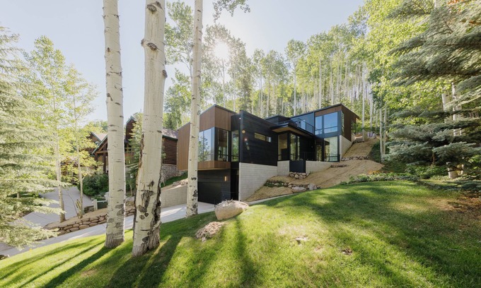 Highland Meadows Casa | New Build Modern Home by InvitedHome | Hot Tub, Luxe Interiors