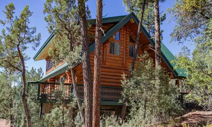 Pine Cabina | New Build Modern Log Cabin in the Heart of Pine on 2 acres of secluded Forest