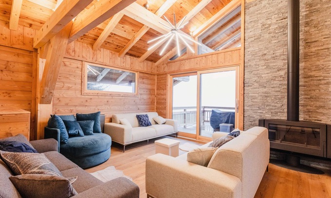 Montgenevre Chalet De Esquí | *NEW* Chalet La Ferme des Ours, 18 people with sauna, jacuzzi, home gym & cinema