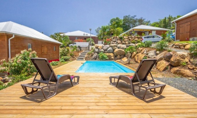 Deshaies Cabaña | casas nuevas a 300 metros a pie de la playa de Grande Anse