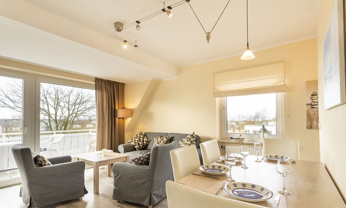 Busum Apartamento | NUEVO: Casa de vacaciones con vista al dique a 300m de la playa.