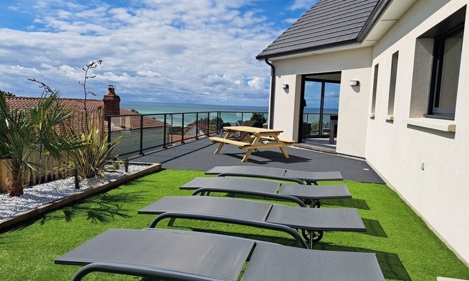 Mesnil-Val-Plage Casa | New house, 6 people, Sea view, Criel sur mer
