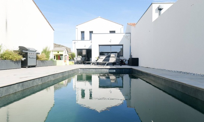 Olonne-sur-Mer Chalet De Esquí | Casa nueva, piscina, cerca del océano Les Sables 7 pers