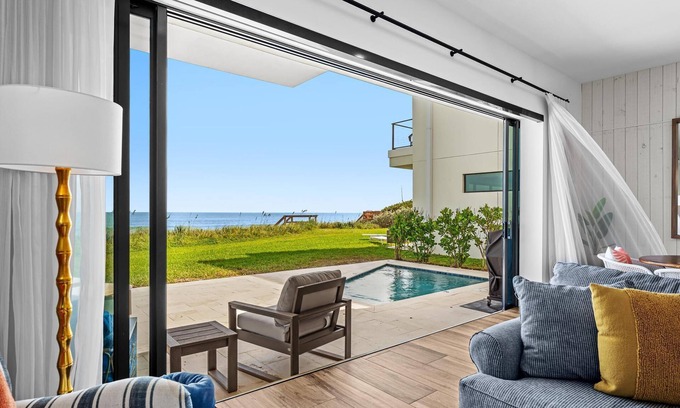 Melbourne Beach Casa | NEW Luxury Modern Beachfront Villa w/ Private Heated Pool, BBQ Grill, OCEANFRONT