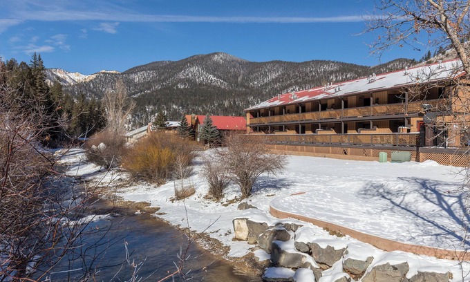 Red River Complejo | Nuevo México, Nuevo México: 1 BR w / Chimenea y Wi-Fi, ski-in / ski-out Resort, zona de Red River
