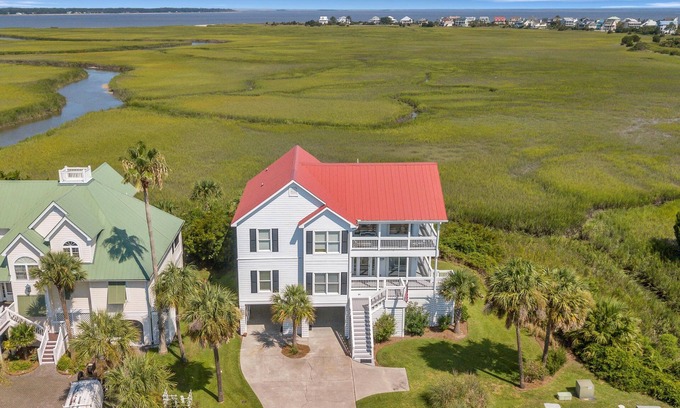 Oceanmarsh Subdivision Casa | New Rental with Expansive Marsh and Water Views-Golf Cart Included