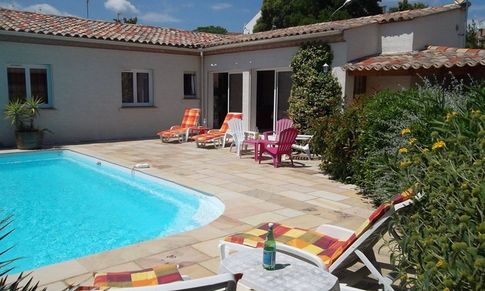 Saint-Genies-de-Fontedit Villa | VILLA, piscina privada, tranquila, cerca de las playas