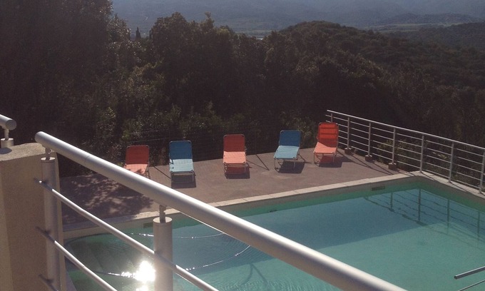 Oletta Casa | NUEVA VILLA CON PISCINA CERCA DE ST FLORENTE MONTAÑA PANORÁMICA VISTA AL MAR PUEBLOS