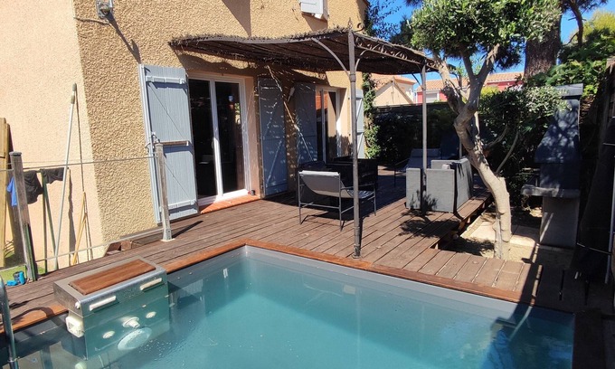 Sainte-Marie-Plage Casa | Villa de lujo cerca de la playa, climatizada, con piscina y 4 dormitorios.