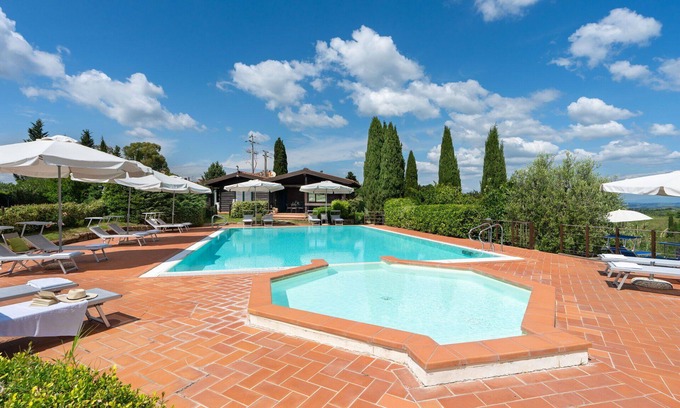 Sughera Apartamento | Apartamento con piscina, A/C, WIFI, TV, veranda, vista panorámica, cerca de San Gimignano