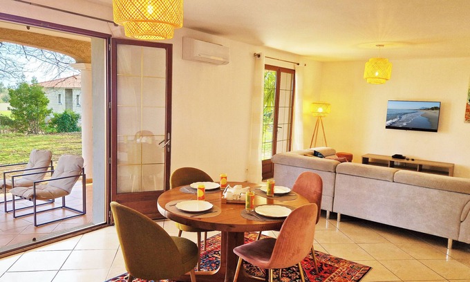 Querciolo Villa | Nice house on wooded plot 5 min from the sandy beach / air conditioning and wifi