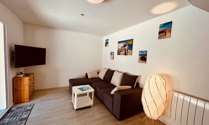 Lacanau-Ocean Cabina | Bonito pabellón contiguo tipo 3 en una residencia con piscina comunitaria