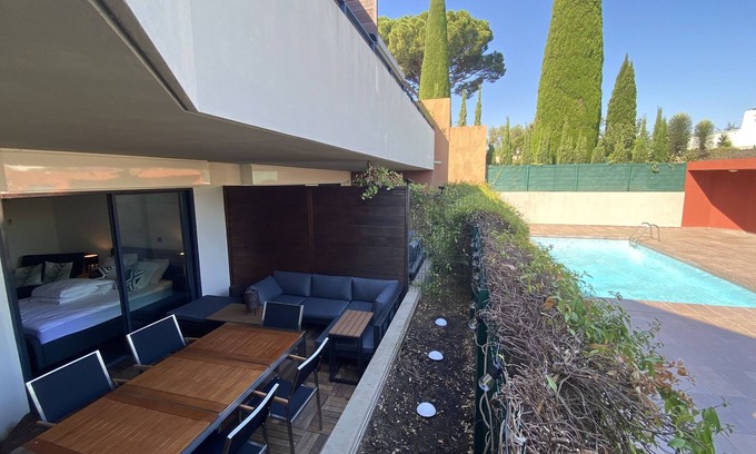 Saint Antoine Apartamento | Nice, splendid studio terrace swimming pool, ideal 2/3 p, Fabron , airport 5km