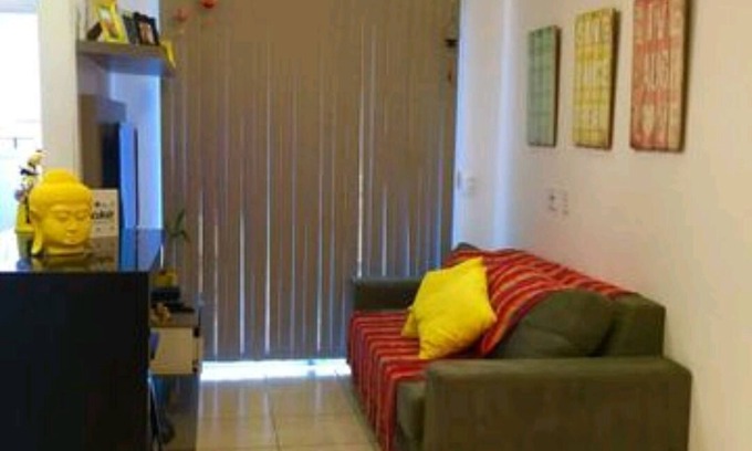 Vila Assuncao Apartamento | Habitación pequeña más bien acogedora literalmente pies en la arena.
