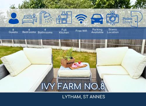 Lytham St. Anne's Casa | No 8 PolkaStays Ivy Farm Primrose Deluxe
