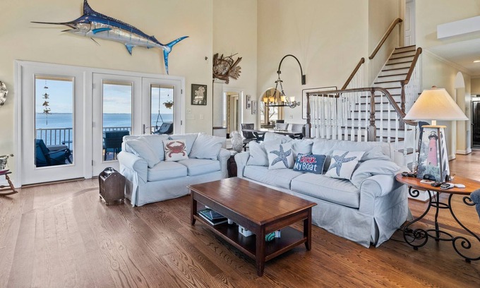 Morehead City Casa | Noelle's View- Sound Front Home with Dock