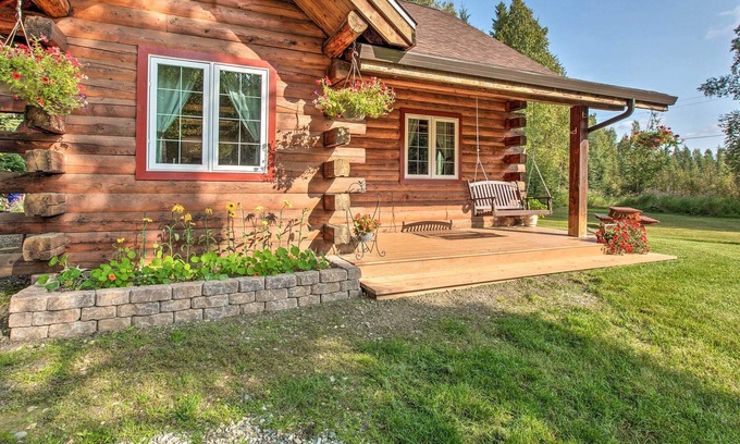 North Pole Cabina | ¡NUEVO! Cabaña de madera del Polo Norte con vistas de la aurora boreal!