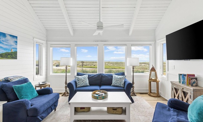 Bald Head Island Casa | Ocean Front Panoramic Water and Sunset Views Sleeps 8 Pet Friendly Bhi Club