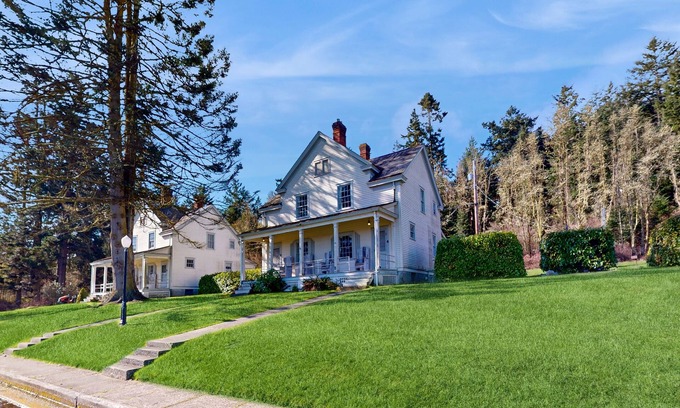 Coupeville Casa | Ocean view duplex with front porch, walk to ferry & Fort Casey State Park