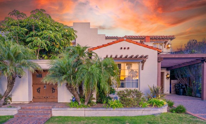 La Jolla Shores Casa | Ocean View Spanish Beauty Half Block to Beach
