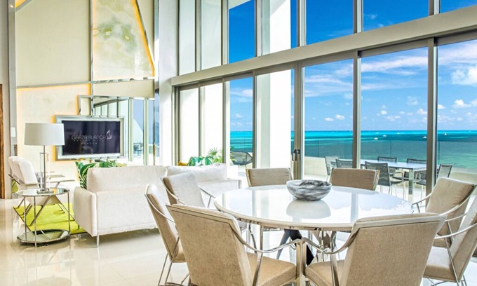 Playa Mujeres Complejo | Ocean Views & Modern Elegance: 4 Bedroom Penthouse Loft with Private Jacuzzi