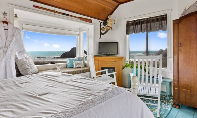 Elk Cabaña | Vista al mar y acceso al océano Elk Cove Inn & Spa Cottage