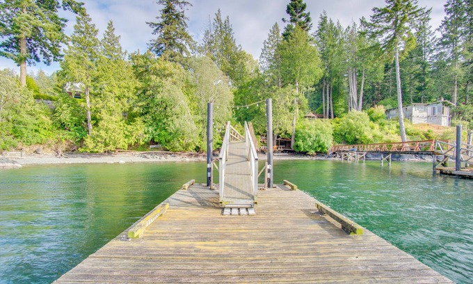 Juan de Fuca Electoral Area Casa | Oceanfront Getaway with Private Dock + Beach