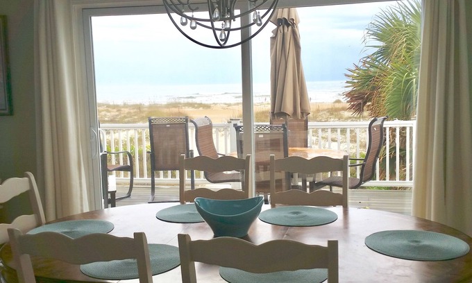 St. Augustine Beach Casa | Oceanfront Home- Casa Del Sol- Live the LIFE! 4 decks, beach gear, grill...